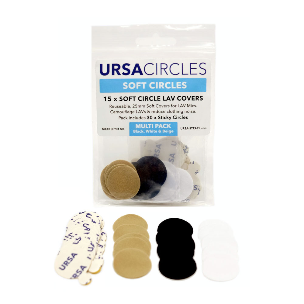 URSA Soft Circles Lav Mic Covers w/ Stickies - Multi-Pack-Pinknoise Systems