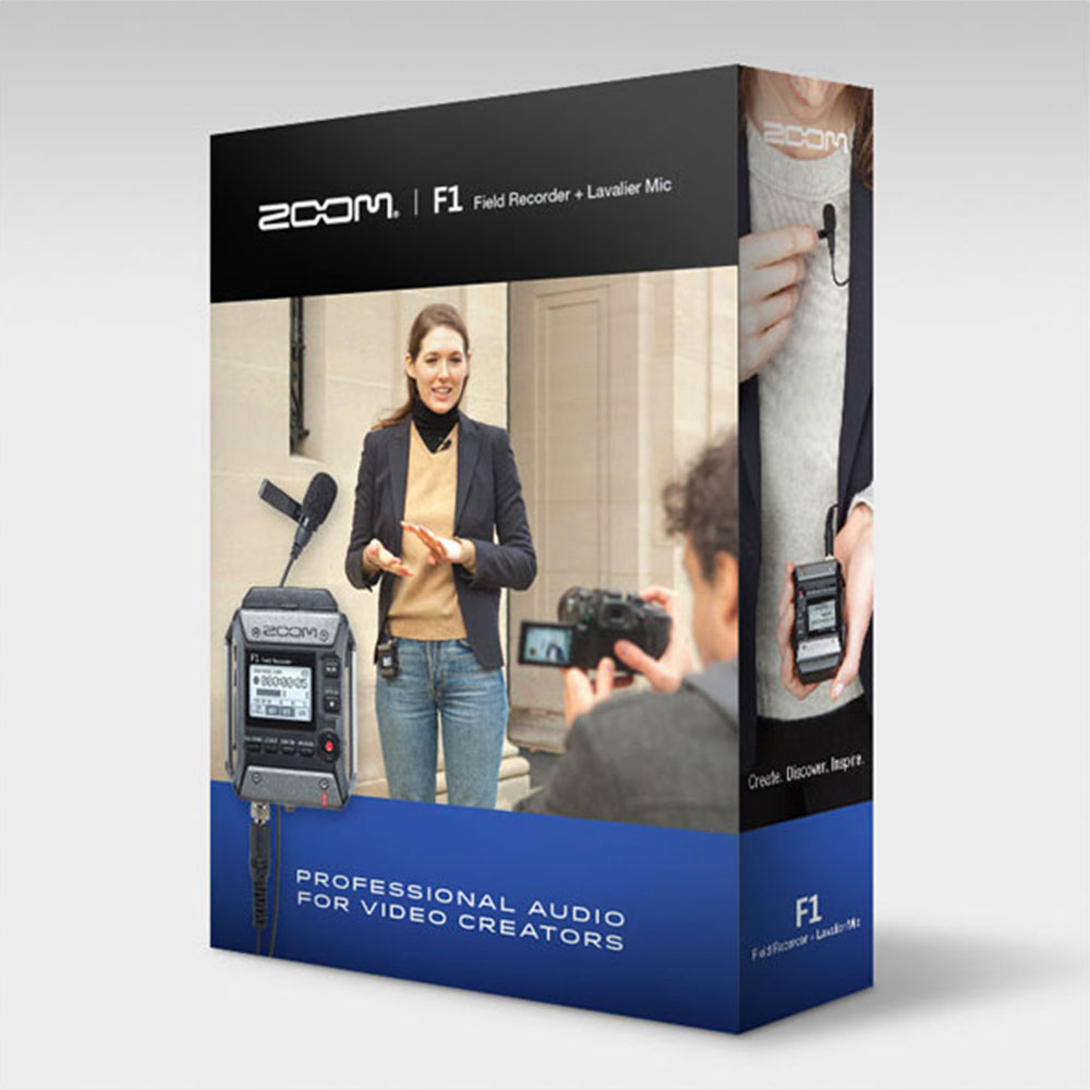 Zoom F1-LP Miniature Field Recorder w/ Lavalier Microphone-Pinknoise Systems