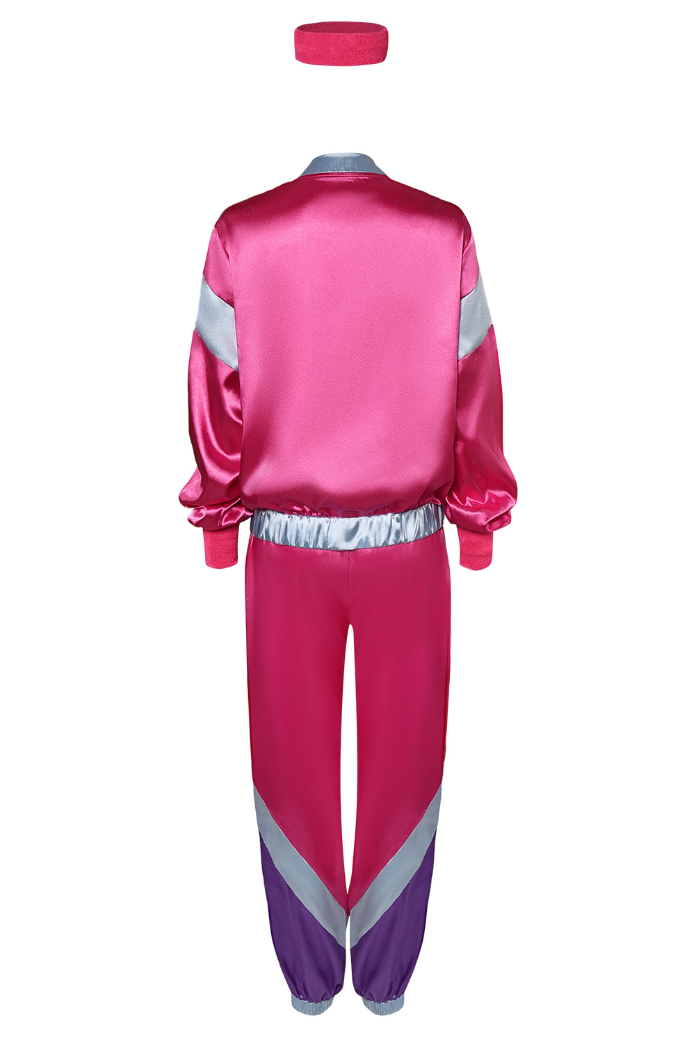 80s Retro Rose Red Sportswear 5 Piece Set Outfits Halloween Party Suit