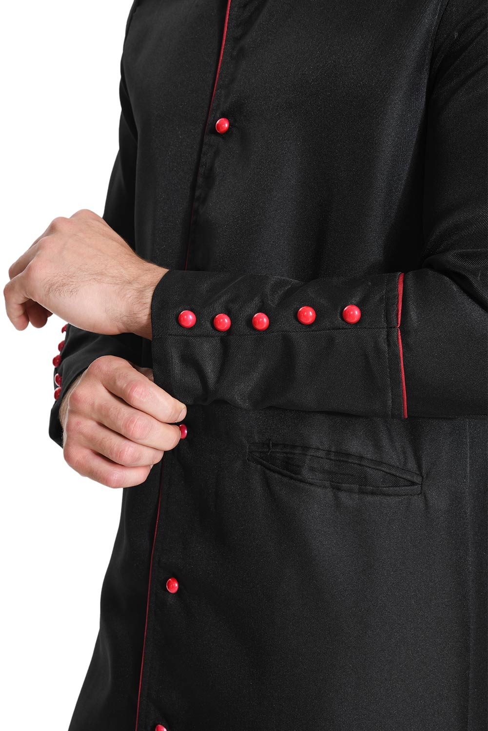 Medieval Christian Friar Priest Halloween Black Long Coat