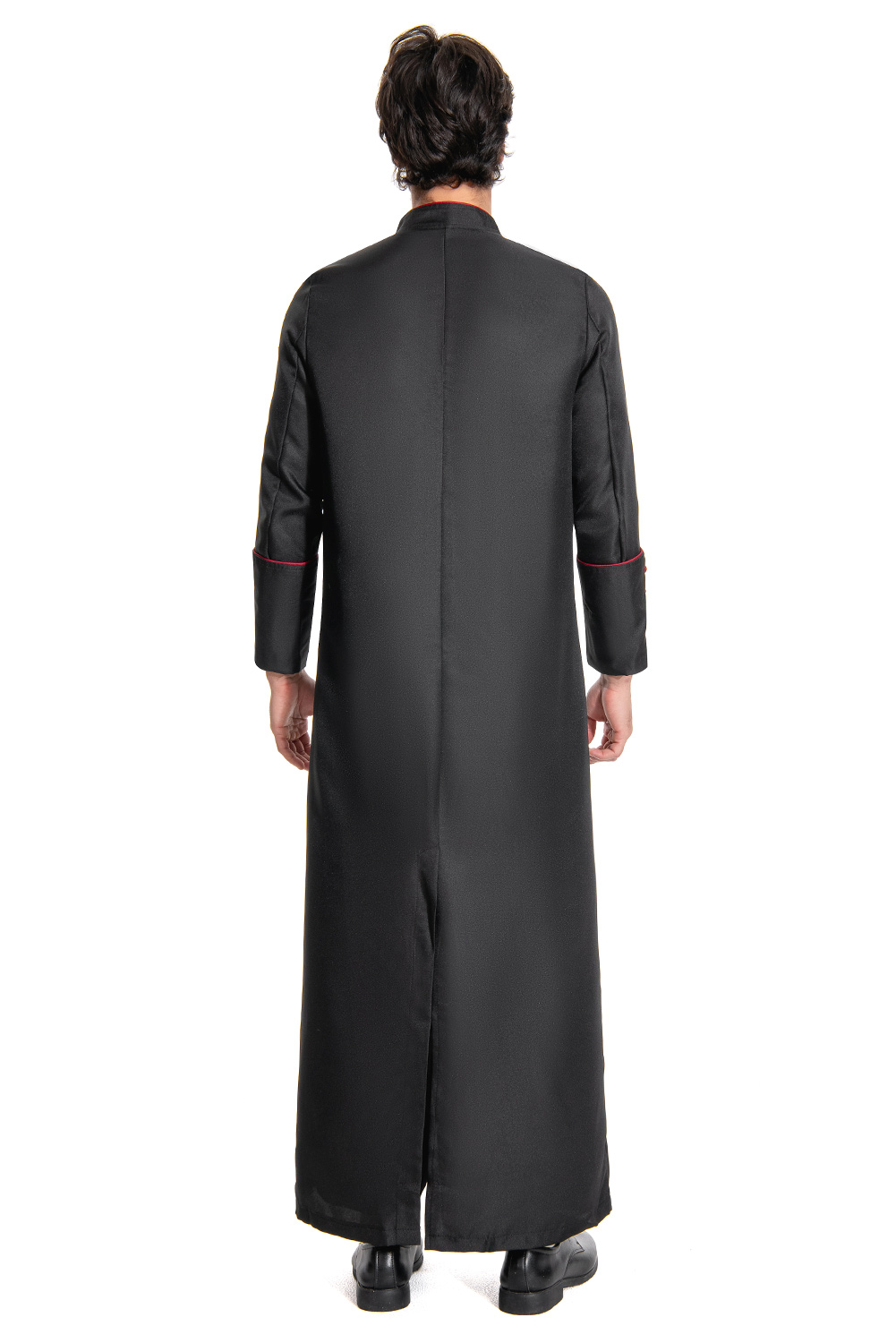 Medieval Christian Friar Priest Halloween Black Long Coat