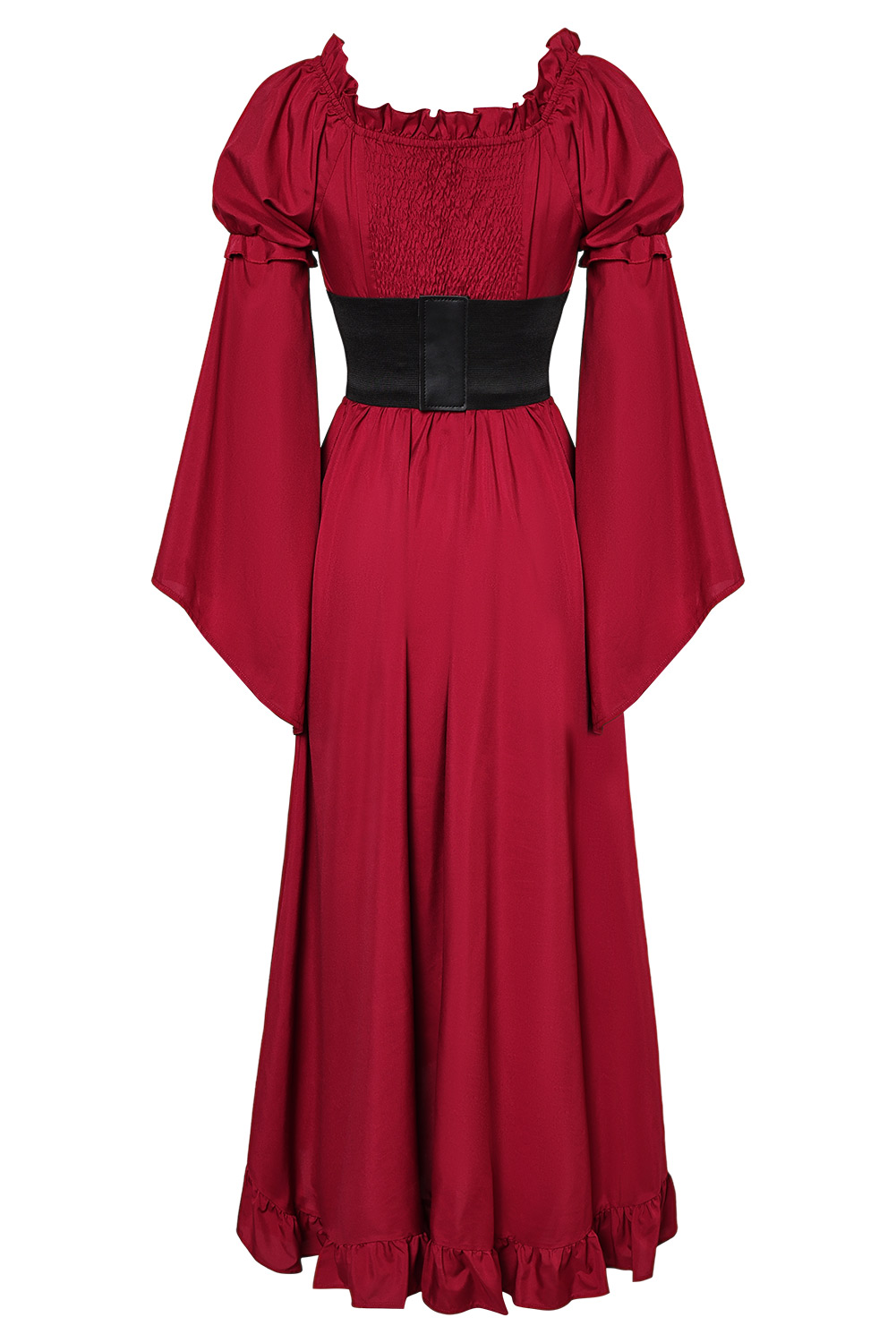 Medieval Women Red Dress 2 Piece Set Outfits Halloween Party Costume