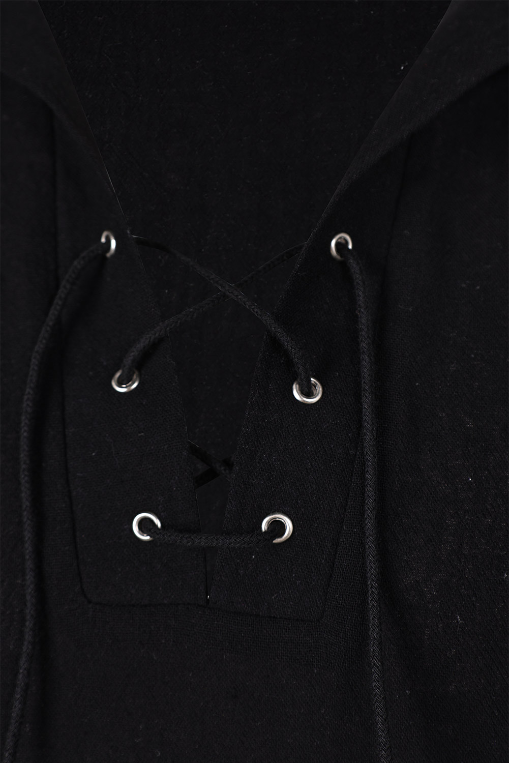 Men Medieval Pirate Solid Cotton Shirt Outfits Halloween Carnival Suit