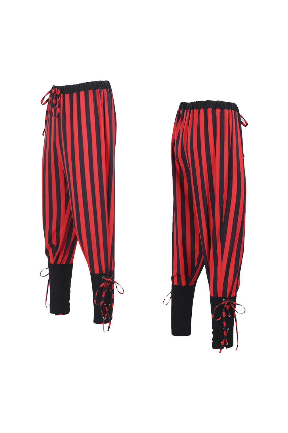Pirate Red Striped Full Set Medieval Renaissance Halloween Carnival Outfits