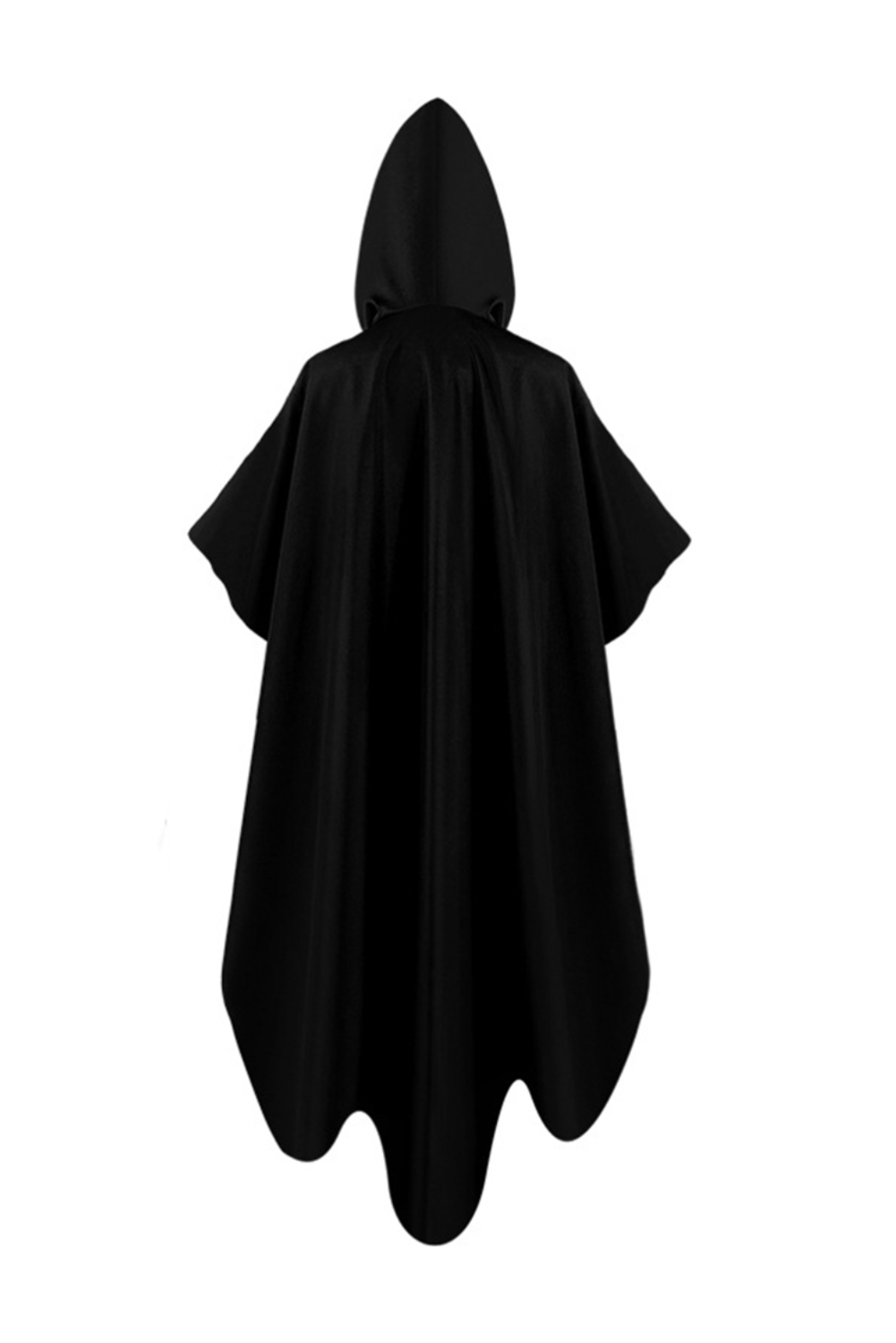 Retro Medieval Mid-Length Solid Hooded Cloak Cape Outfits Halloween Party Suit
