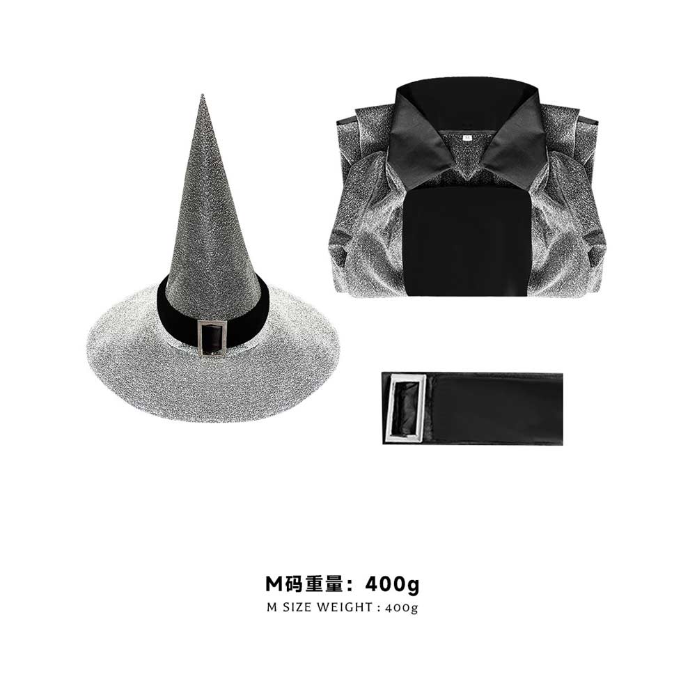 Retro Medieval Witches Flared Sleeve Long Dress Outfits Halloween Party Suit