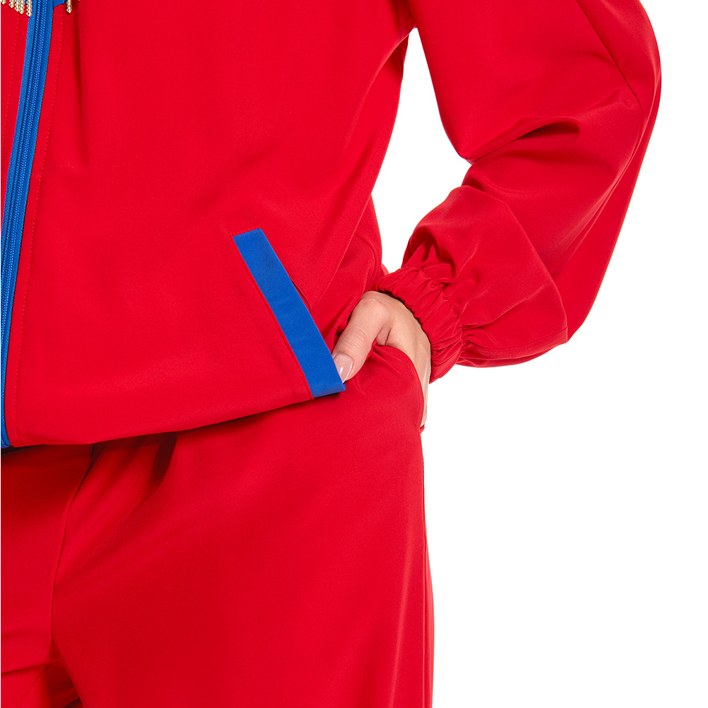 Retro Sequin Red Sportswear 6 Piece Set Outfits Halloween Carnival Suit