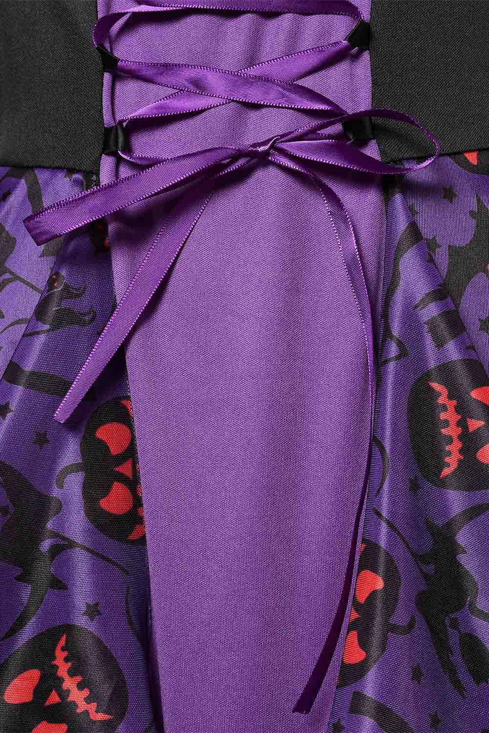 Women Purple Witch Medieval Dress 3 Pieces Set Outfits Halloween Carnival Suit