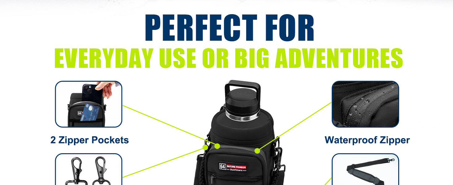 64oz water bottle holder