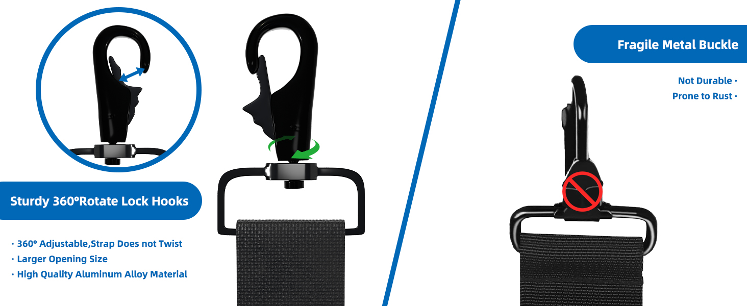 Bag Strap with Metal Hooks