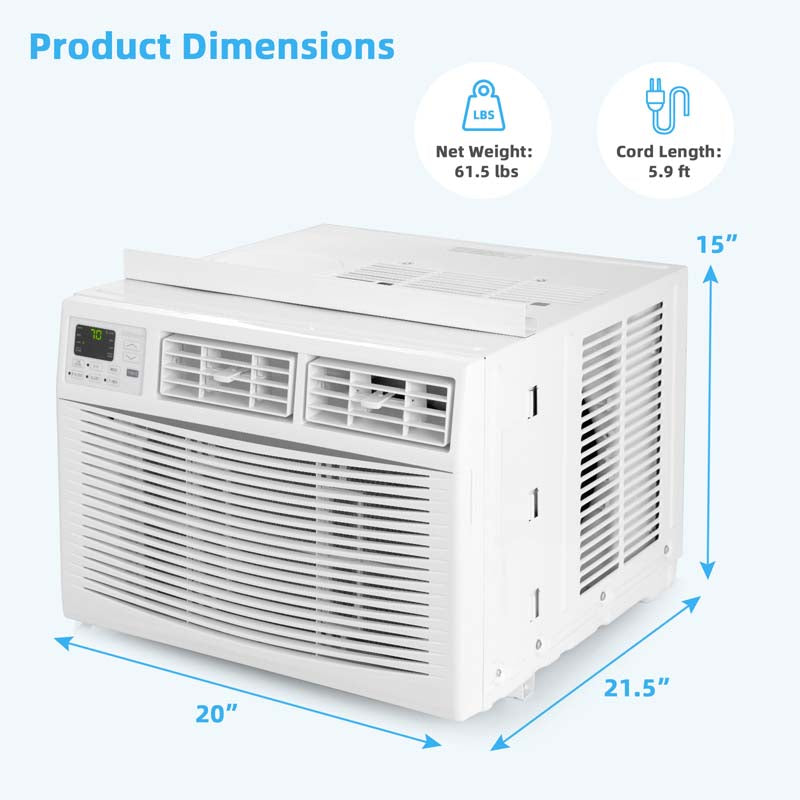 10000 BTU Quiet Window Air Conditioner with Remote & ECO Mode, Energy