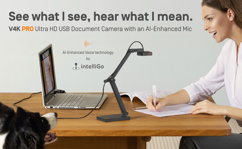 IPEVO, document camera, visualizer, education, teaching, video,streaming,presenting,noise cancelling