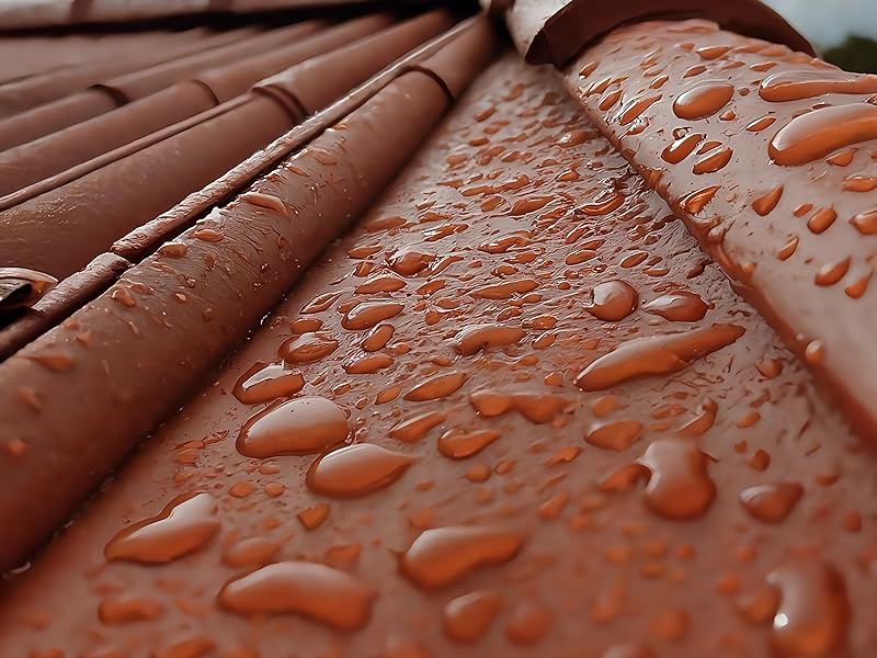 water beading off clay tile roof