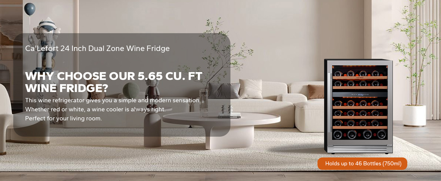 Ca'Lefort 24 inch wine fridge dual zone