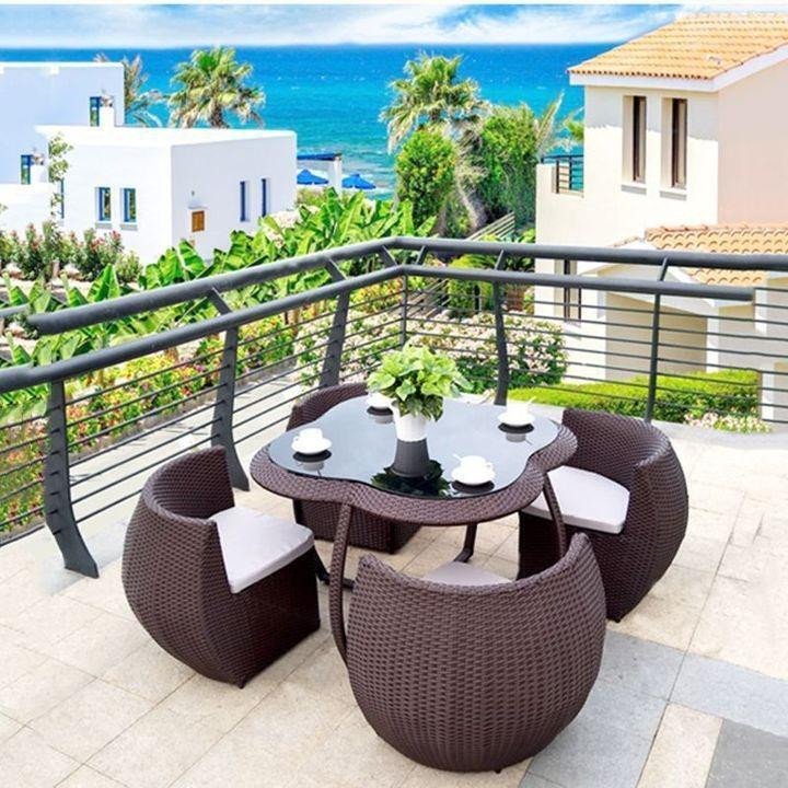 5Piece Patio Furniture Dining Room Combination For Outdoor And Indoor