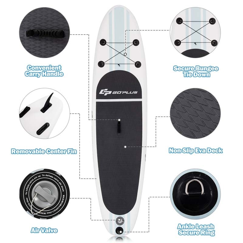 11′ Inflatable Stand Up Paddle Board with Paddle Pump Size L