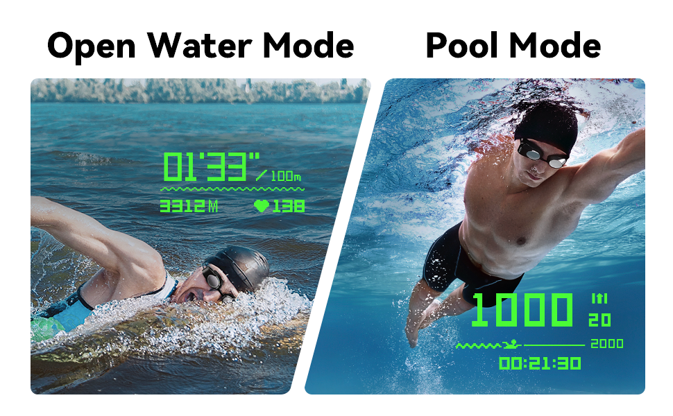 pool mode and open water mode