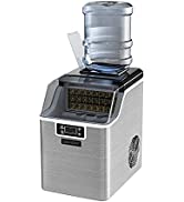 Euhomy Ice Maker Machine Countertop, 45Lbs/24H Portable Compact Ice Cube Maker, with Ice Scoop & ...