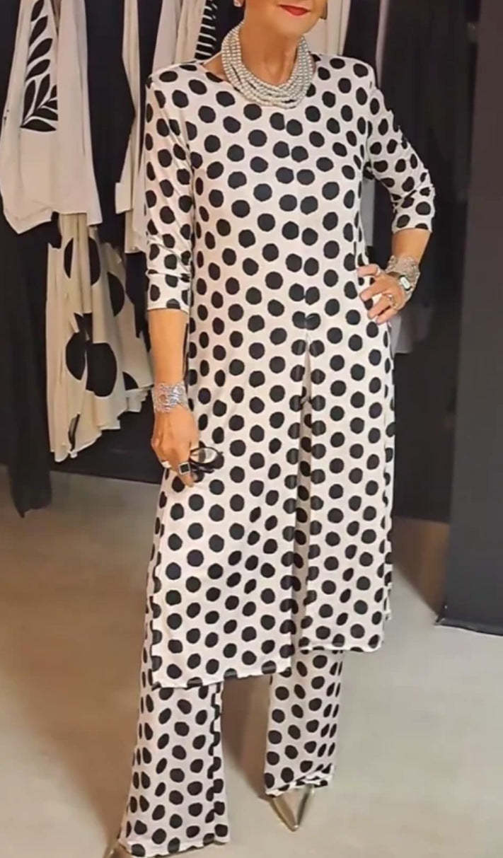 📦📦LAST DAY SAVE 49% ⏰Elegant polka dot slit suit