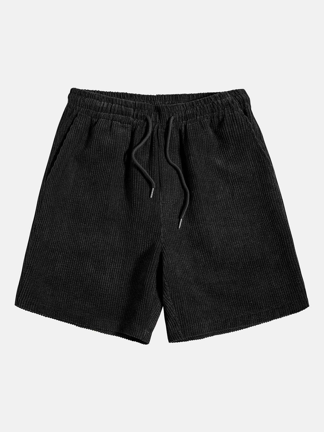 Slogan Back Print Oversize T-Shirt & Corduroy Shorts-Mitchell Shoes