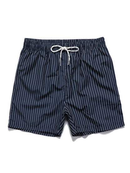 Linen Look Short Sleeve Shirt & Striped Print Swim Shorts-Mitchell Shoes