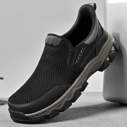 Mitchell Shoes Men's Hands-Free Slip-On Breathable Knit Mesh