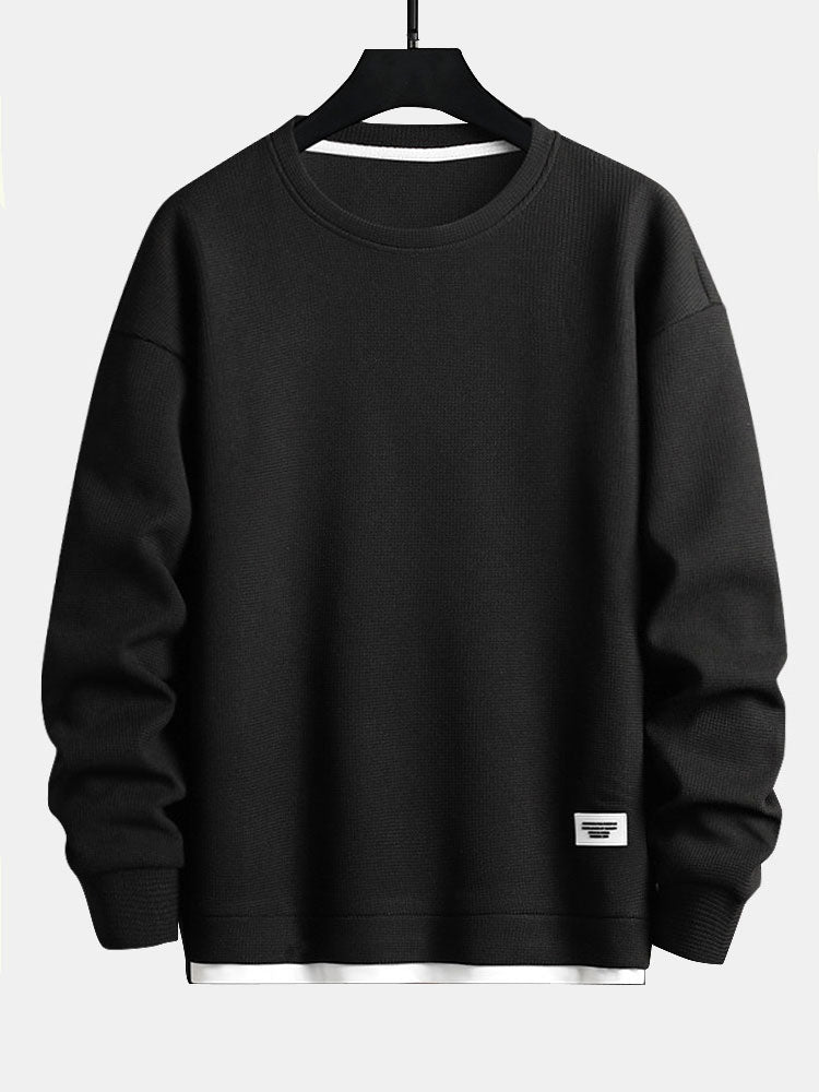 Two Layer Waffle Sweatshirt-Mitchell Shoes
