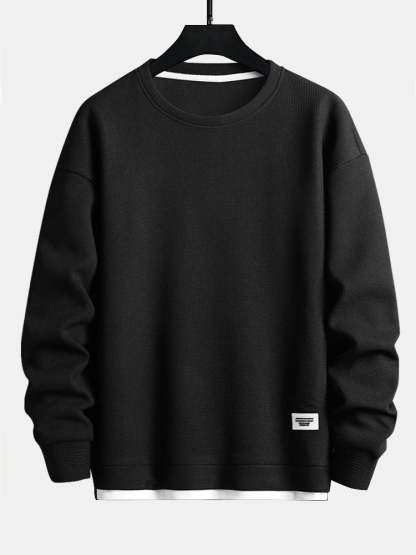 Two Layer Waffle Sweatshirt-Mitchell Shoes