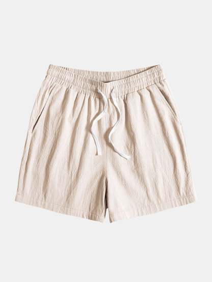 Tropical Print Shirt & Textured Cotton 5" Shorts-Mitchell Shoes