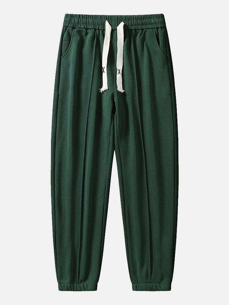 Relax Fit Color Block Polo Sweatshirt & Jogger Pants With Pintuck-Mitchell Shoes