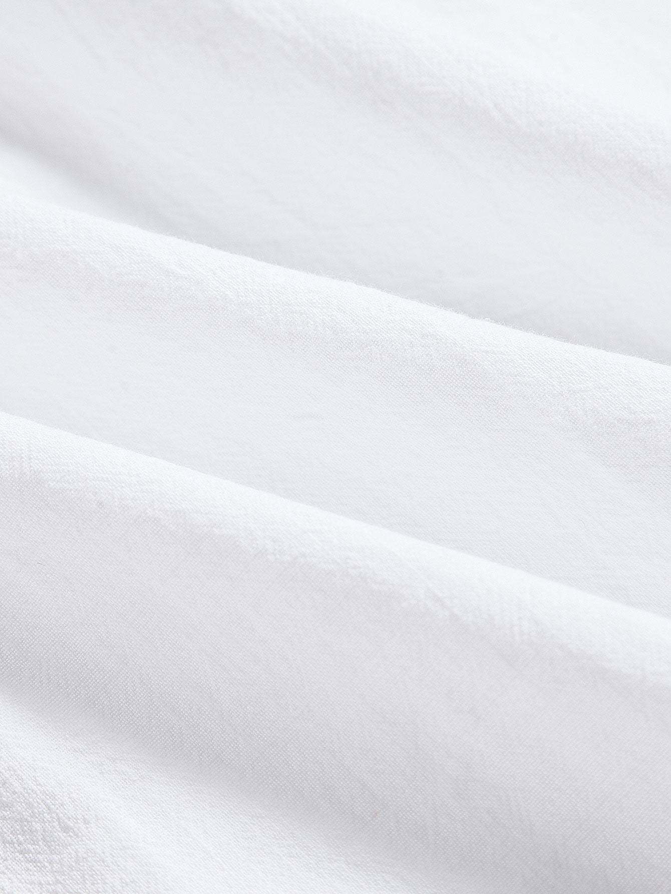 Linen Look Short Sleeve Stand Collar Shirt & Linen Cotton Blend Cropped Pants-Mitchell Shoes