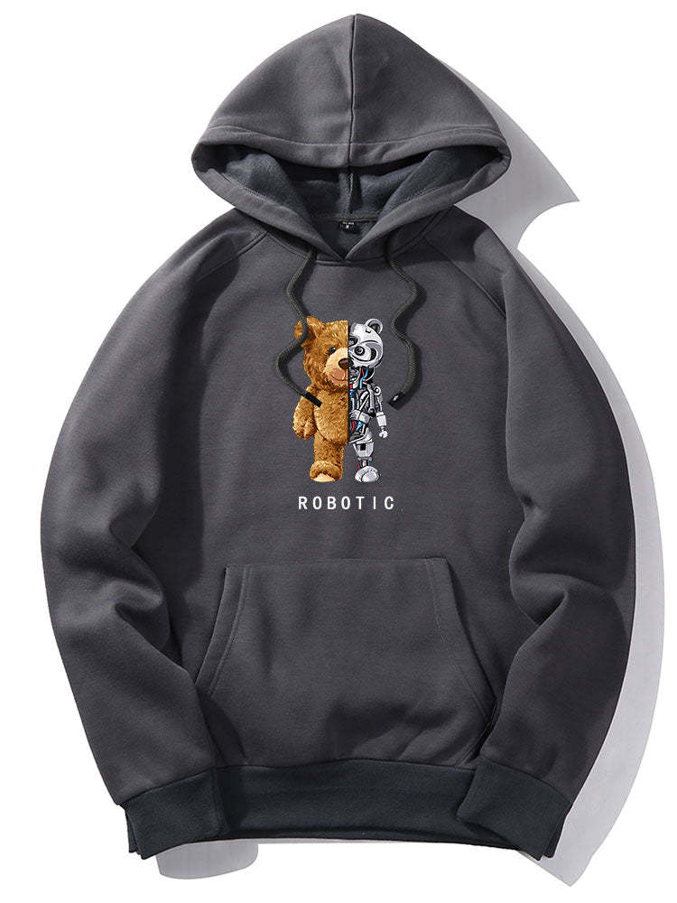 Robot Bear Graphic Hoodies & Jogger Pants-Mitchell Shoes
