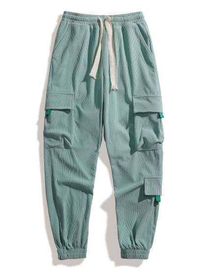 Long Sleeve Two Tone Corduroy Overshirt & Corduroy Cargo Pants-Mitchell Shoes