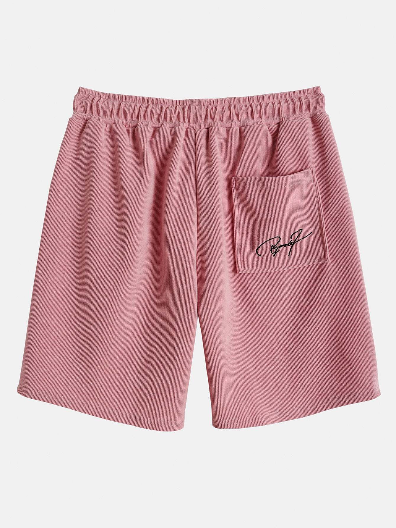 Dropped Shoulder Corduroy T-Shirt & Shorts-Mitchell Shoes