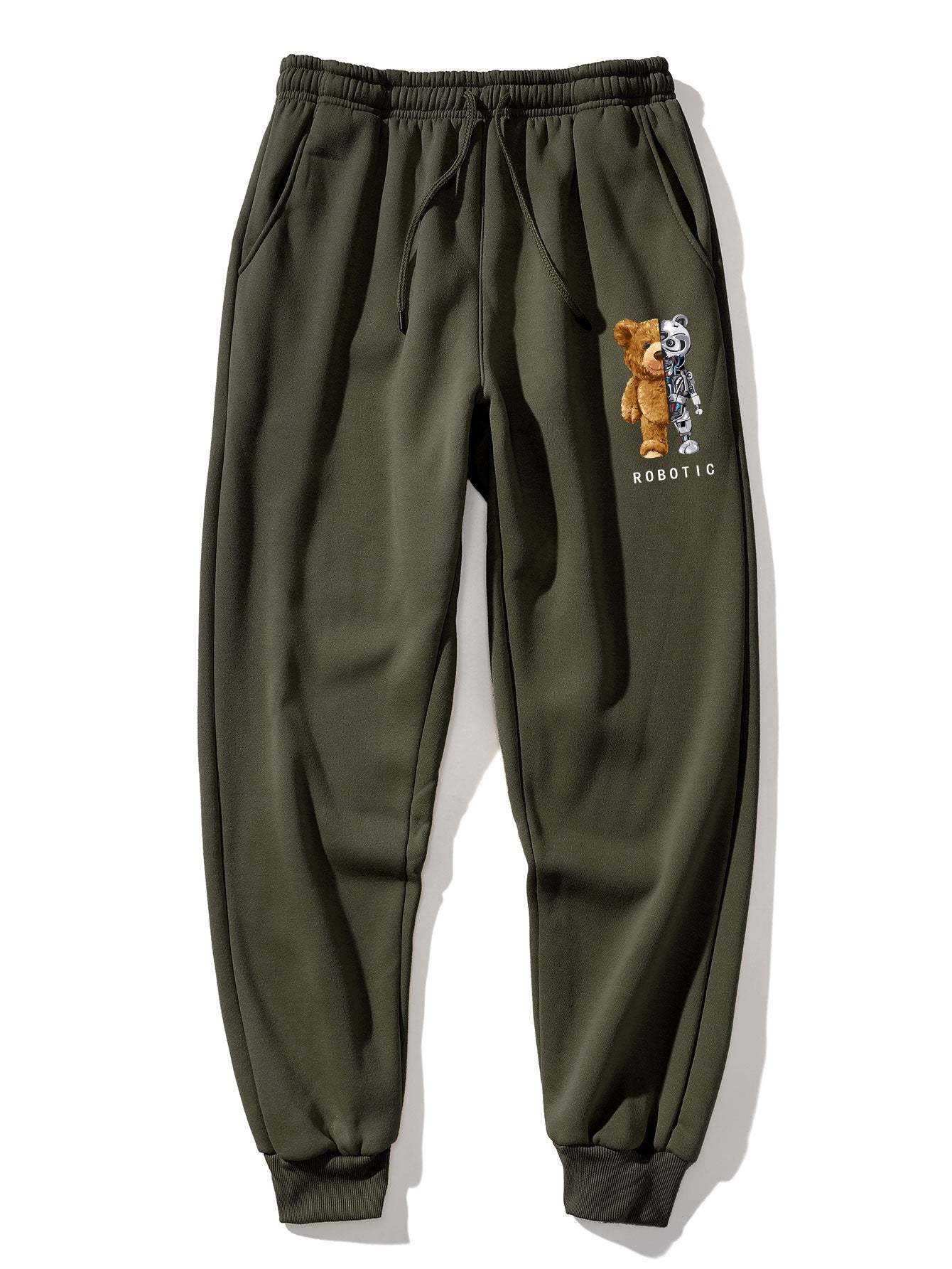 Robot Bear Graphic Hoodies & Jogger Pants-Mitchell Shoes