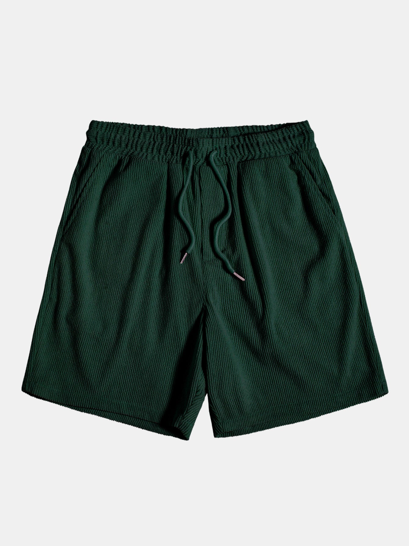 Long Sleeve Polo Collar Corduroy Shirt & Shorts-Mitchell Shoes