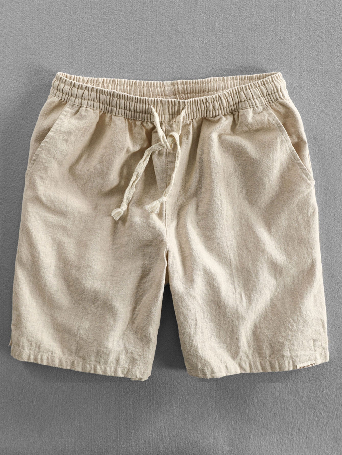 Linen Cotton Blend Drawstring Shorts-Mitchell Shoes