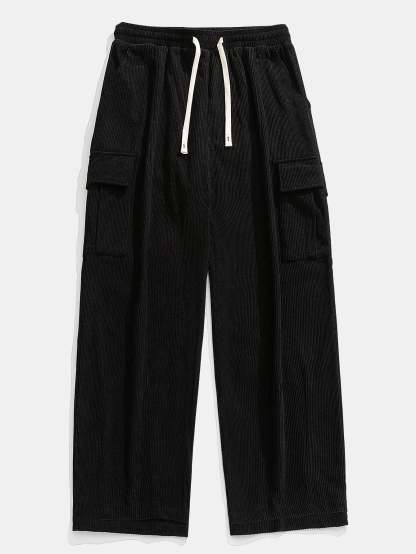 Los Angeles Print Heavy Weight Oversize T-Shirt & Loose Fit Corduroy Cargo Pants-Mitchell Shoes