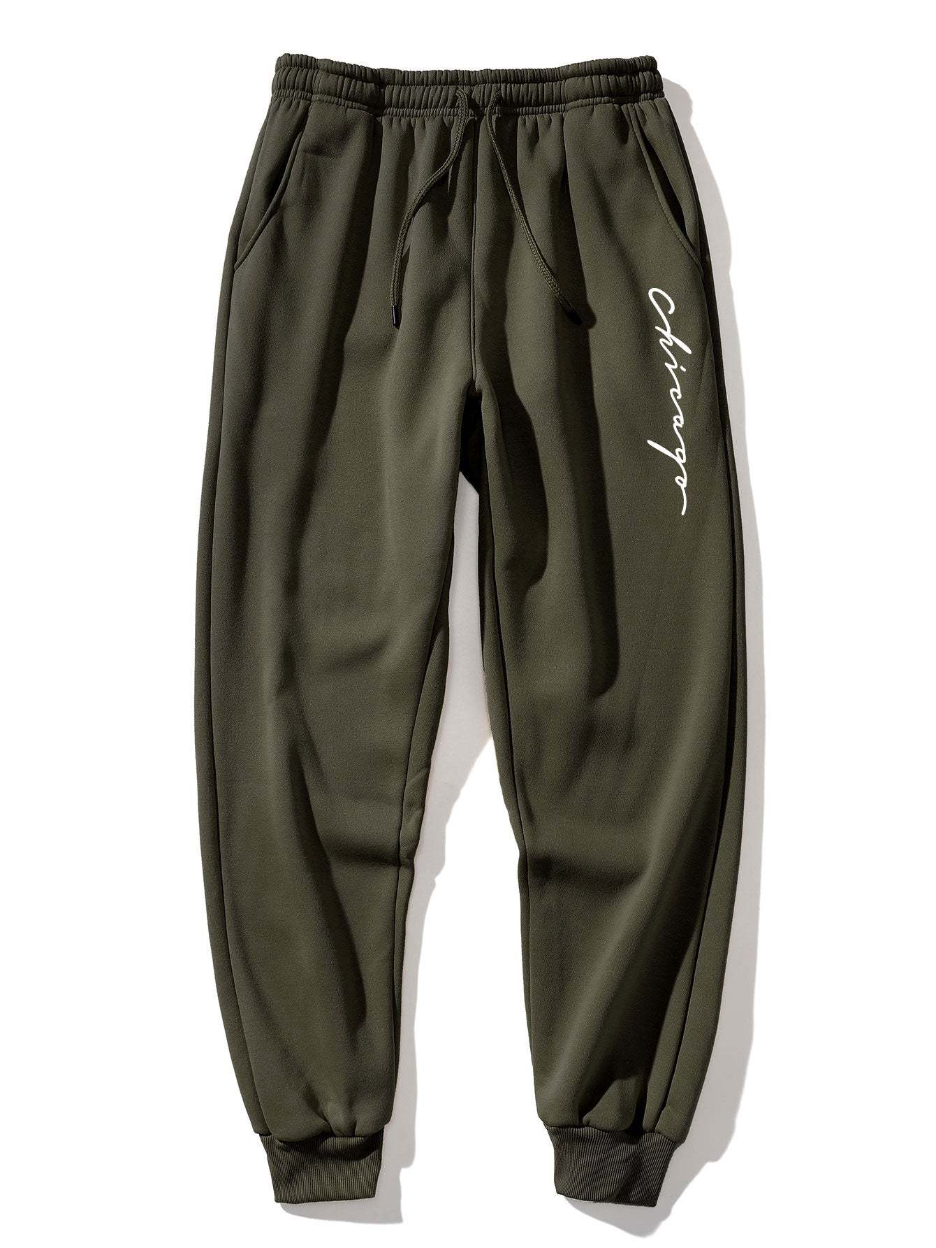 Chicago Print Raglan Hoodie & & Jogger Pants-Mitchell Shoes