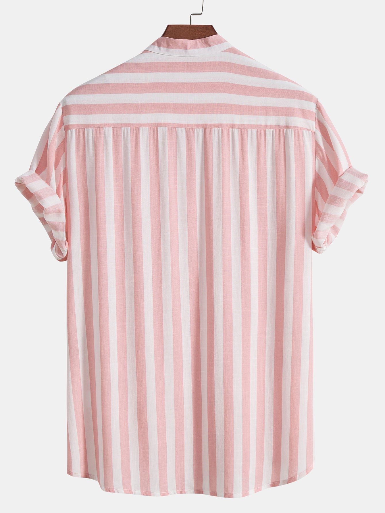 Striped Stand Collar Shirt & Swim Shorts-Mitchell Shoes