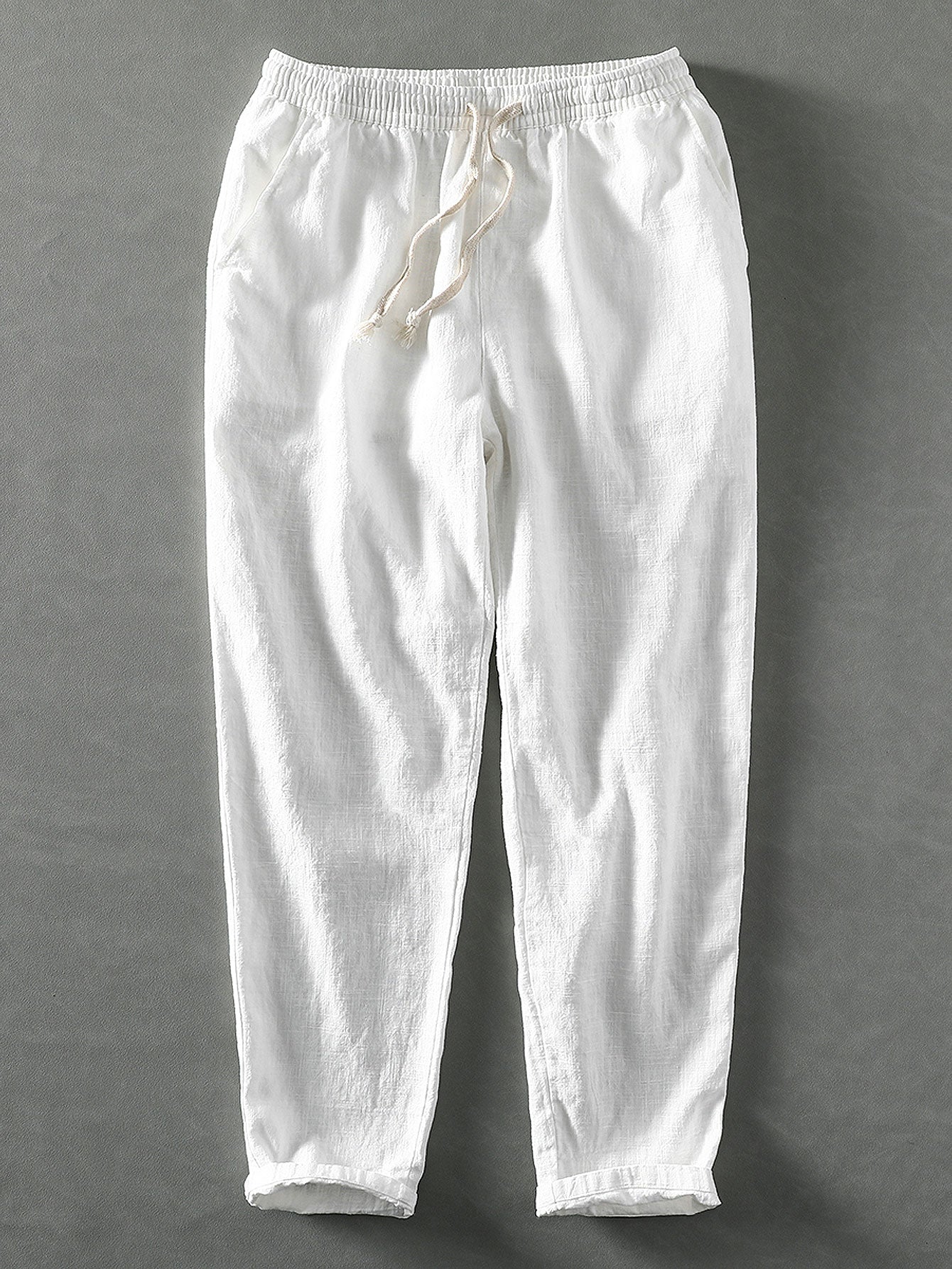Linen Cotton Blend Cropped Pants-Mitchell Shoes
