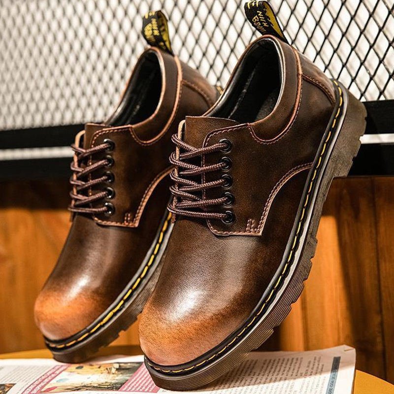 Mitchell Shoes Men’s Low-Top Slip-Resistant Leather Work Shoes