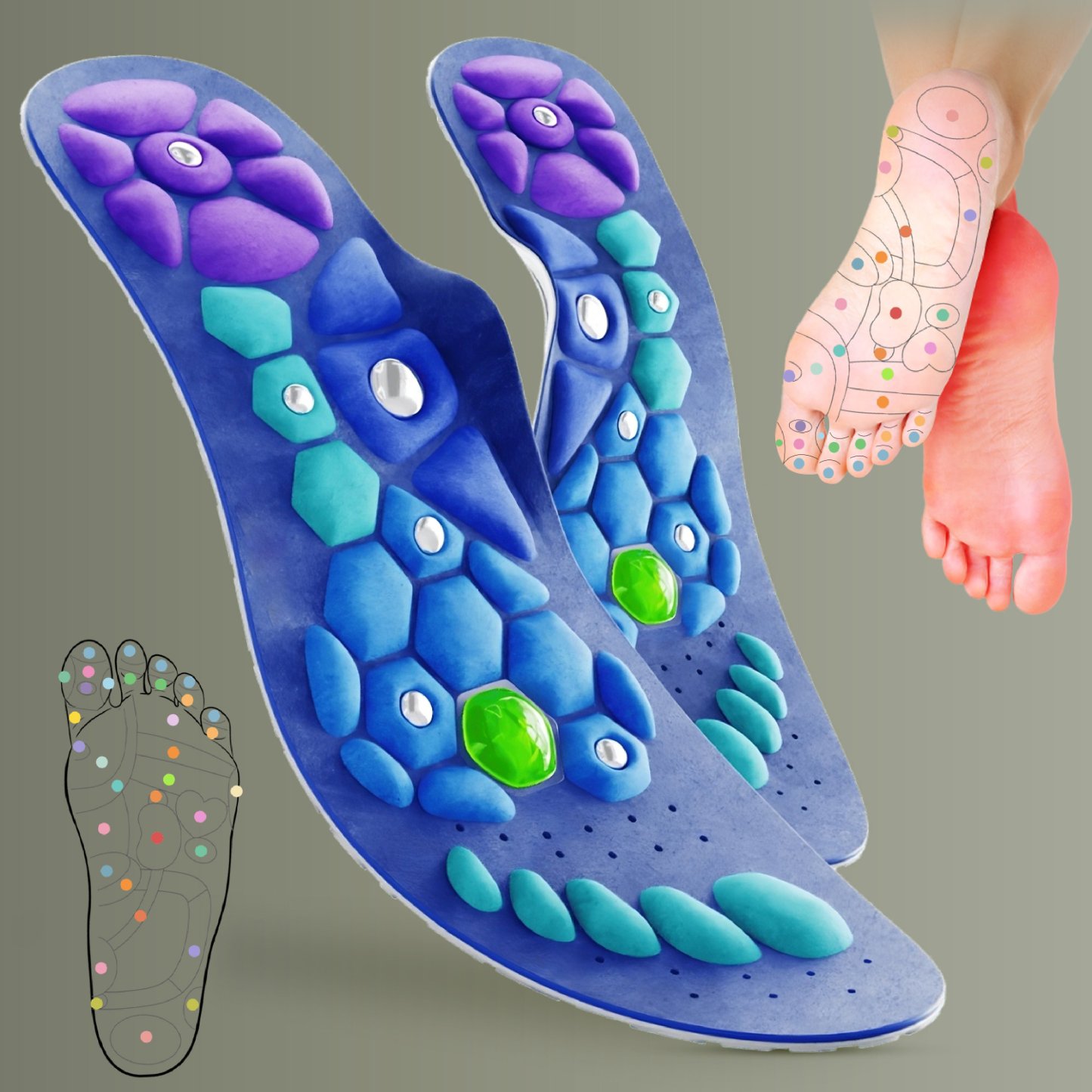 Deep Relief Massage Acupressure Insoles