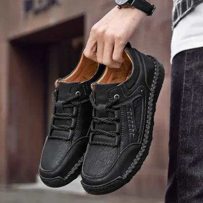 Men's Leather Casual Outdoor Hiking Sneakers