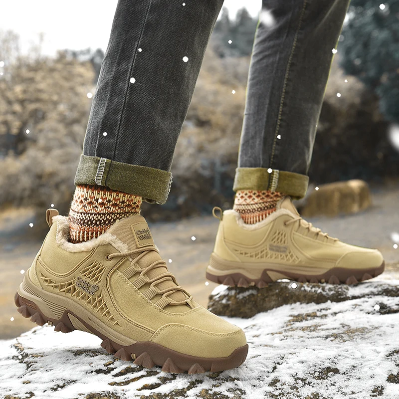 Men's Non-slip Thick Bottom Leather Sneakers