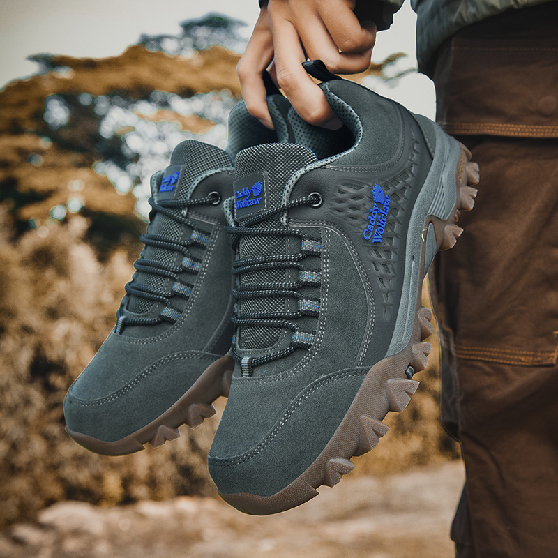 Men's Non-slip Thick Bottom Leather Sneakers