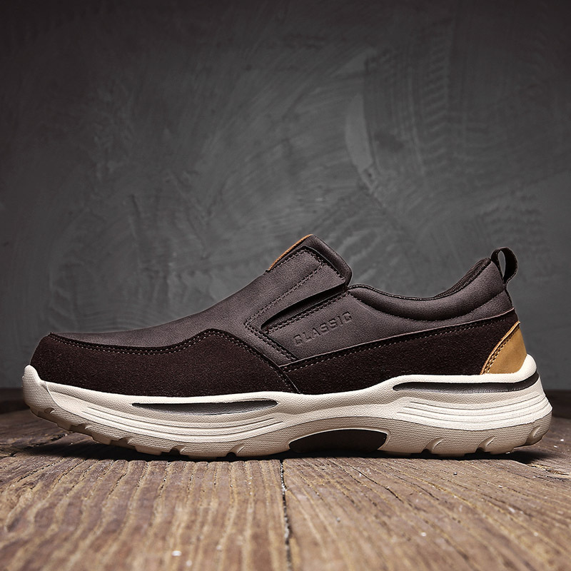 Men's Pain Free Leather Comfortable Walking Shoes