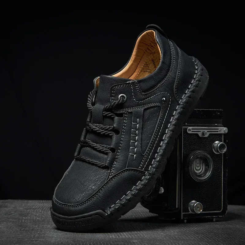 Men's Leather Casual Outdoor Hiking Sneakers