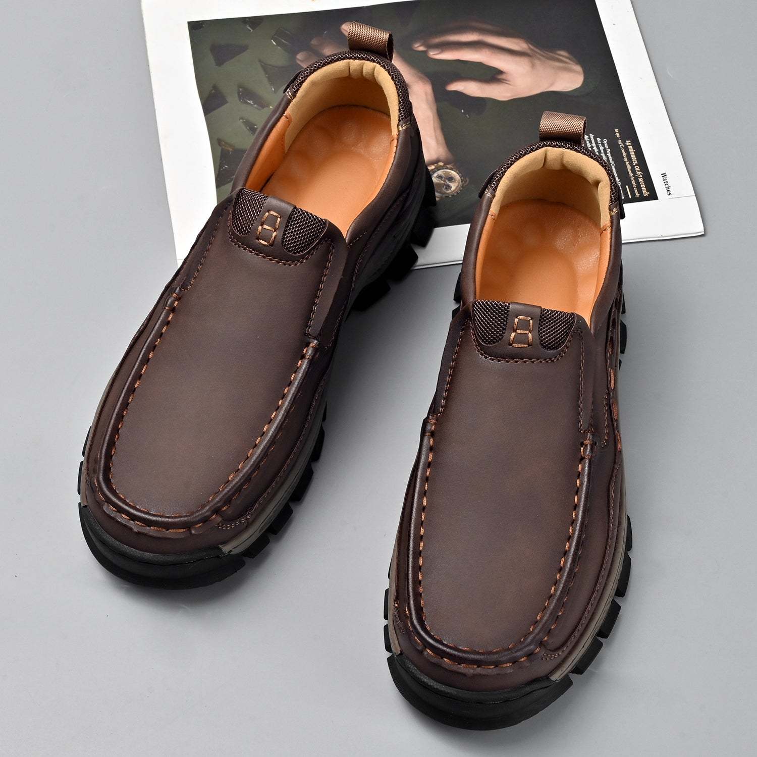 Men's Wearable Outdoor Casual Leather Shoes