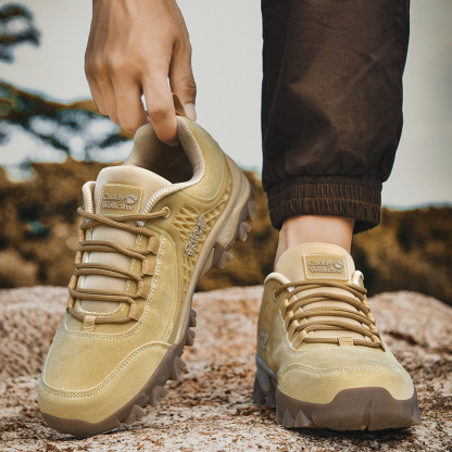 Men's Non-slip Thick Bottom Leather Sneakers